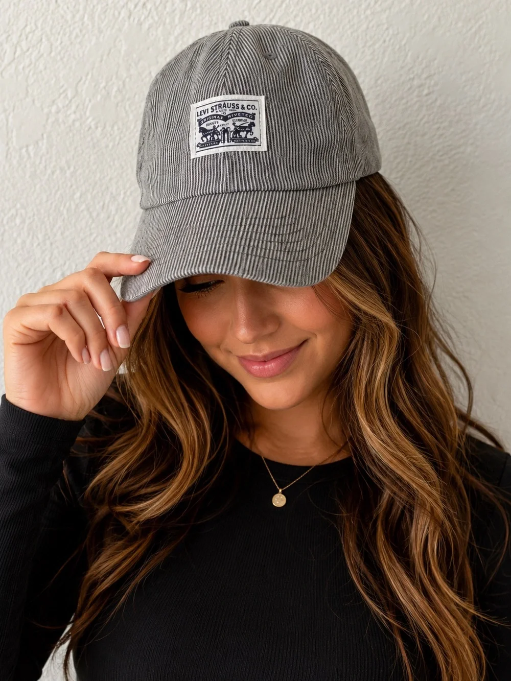 Levi's Grey Baseball Hat with Front Patch adjustable